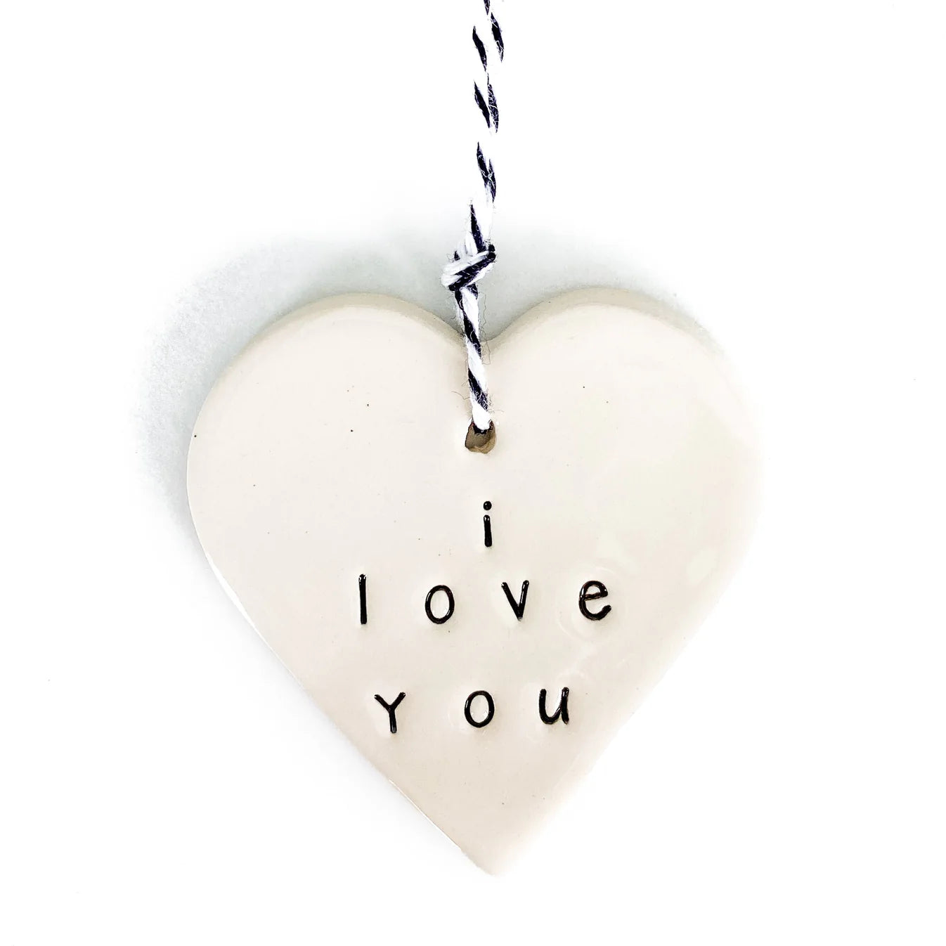 'i love you' ceramic tag
