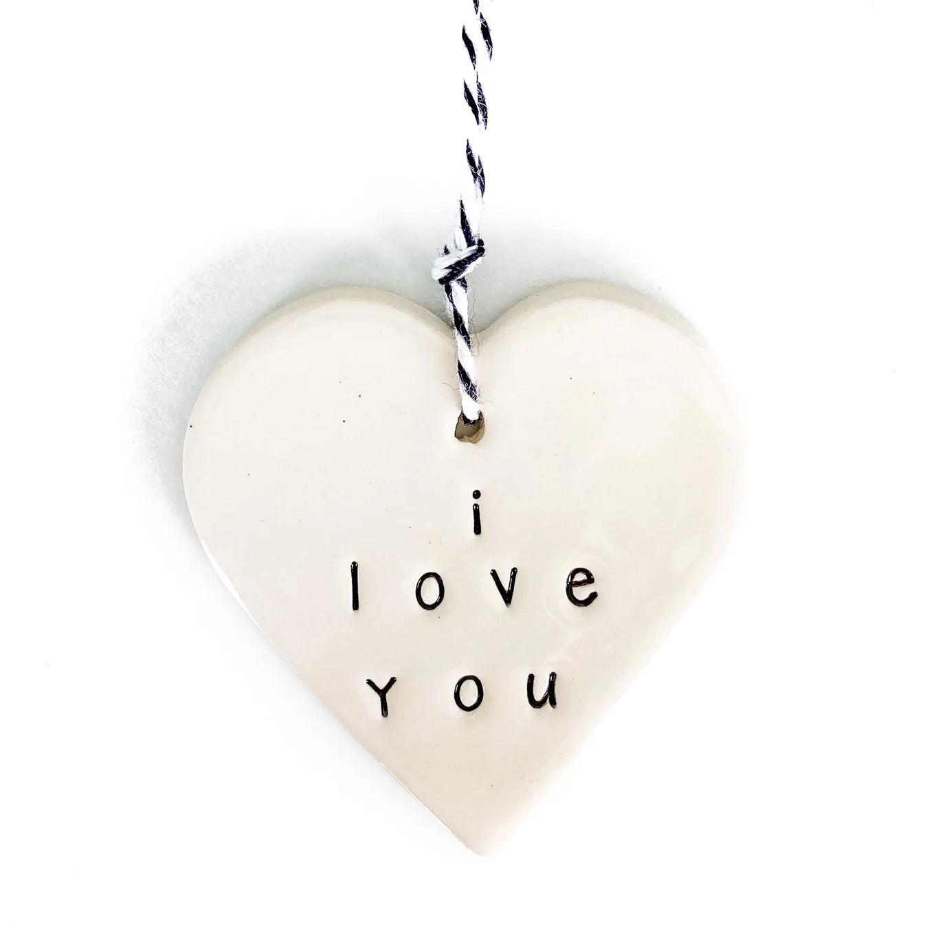 'i love you' ceramic tag - Bespoke Hearts