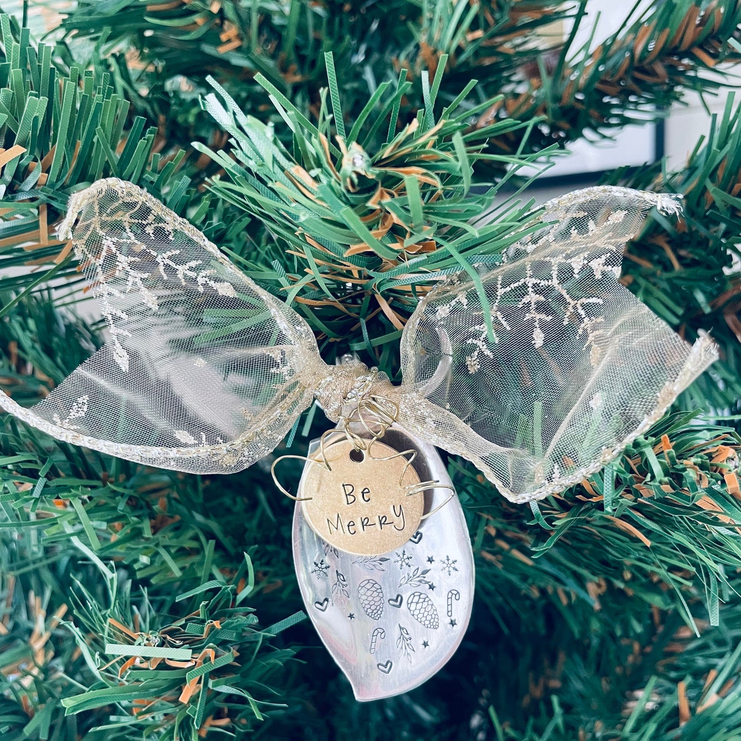 Be Merry VIntage Jam Spoon Ornament