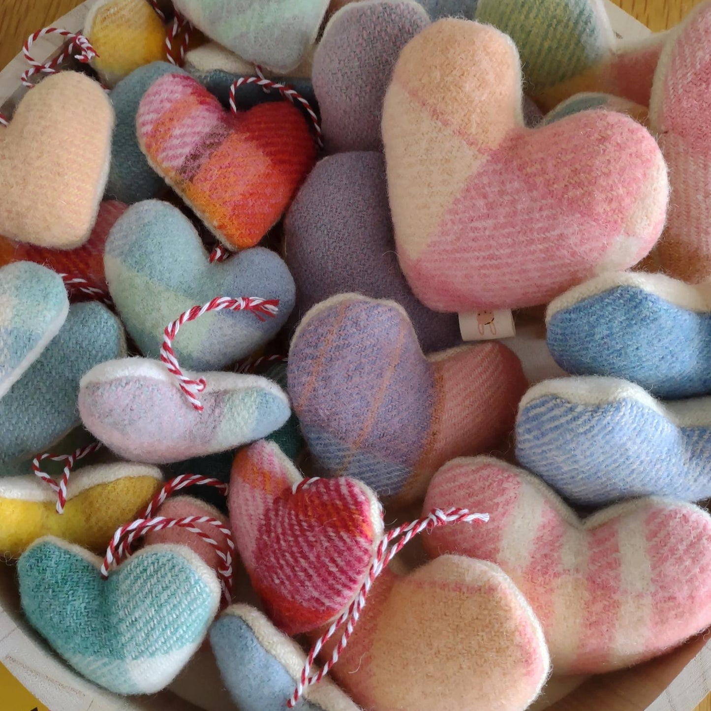 Vintage Wool Love Hearts - Bespoke Hearts
