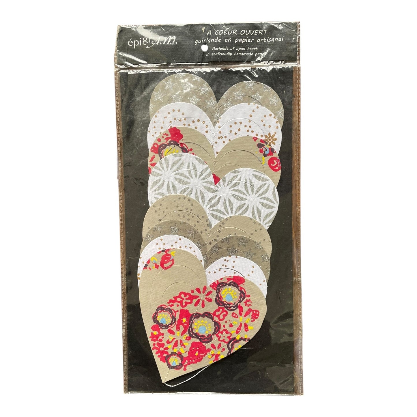 Epigram Garland of 3D Handmade Paper Hearts