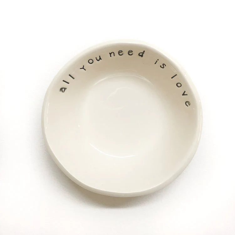 "All you need is love" ceramic bowl