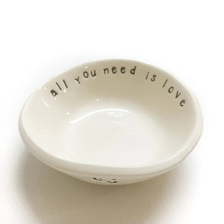 "All you need is love" ceramic bowl