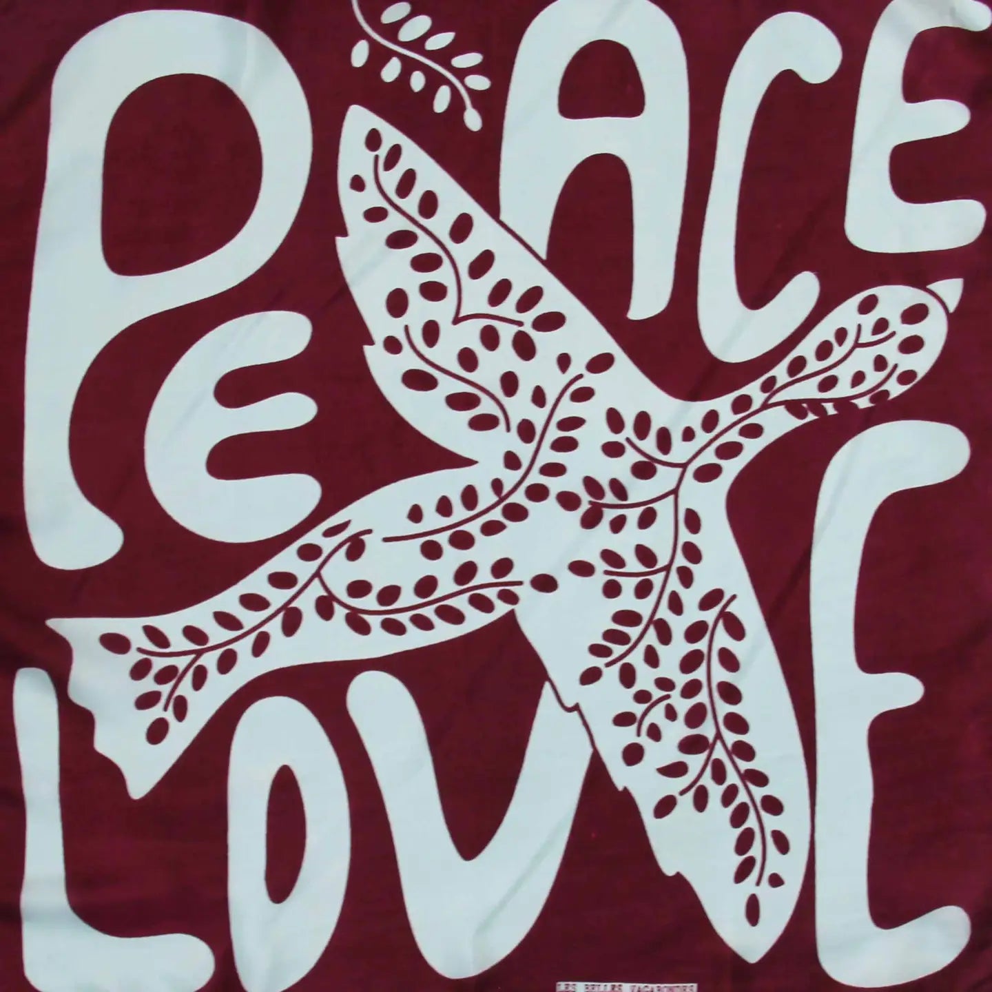 Peace & Love Mini Scarf - Bordeaux