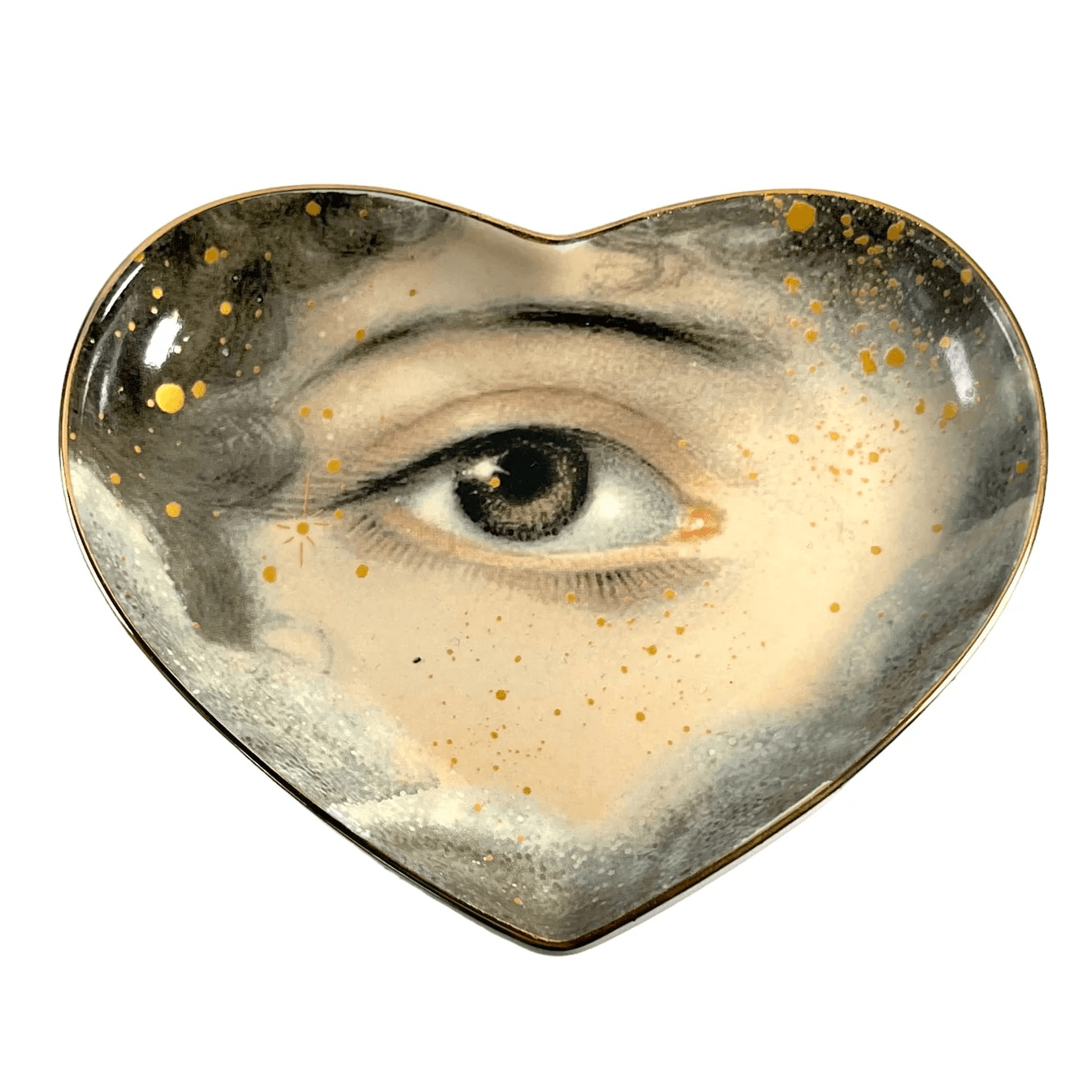 Lovers Eye Heart Ceramic Trinket Dish - Bespoke Hearts