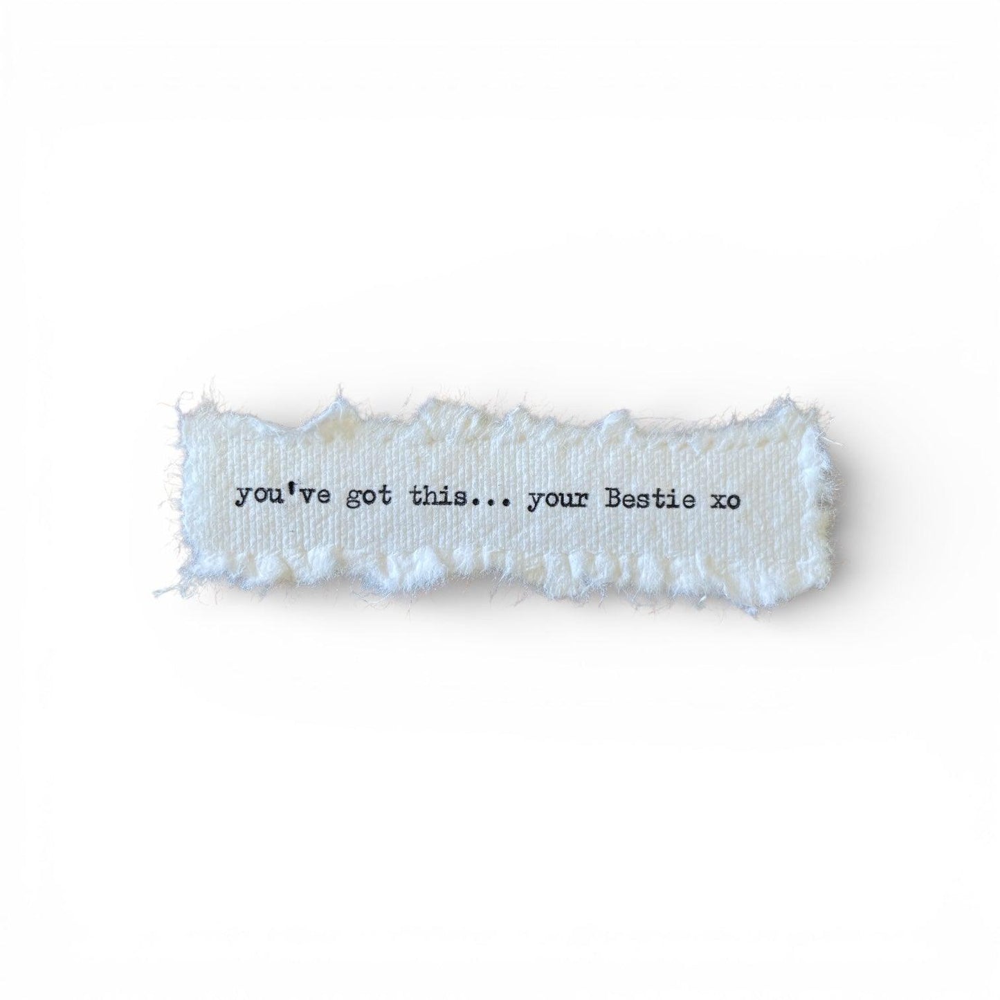 Mini Hand-Typed Quote in Brass Frame (Square)