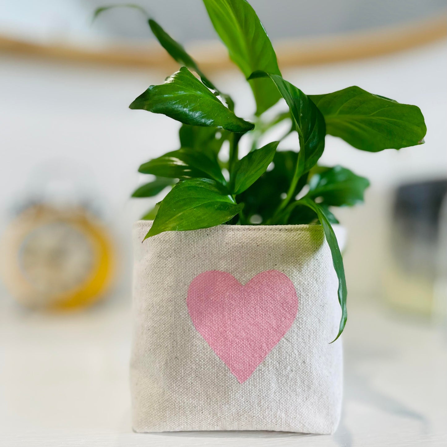 Hand-Painted Heart Fabric Container - Bespoke Hearts