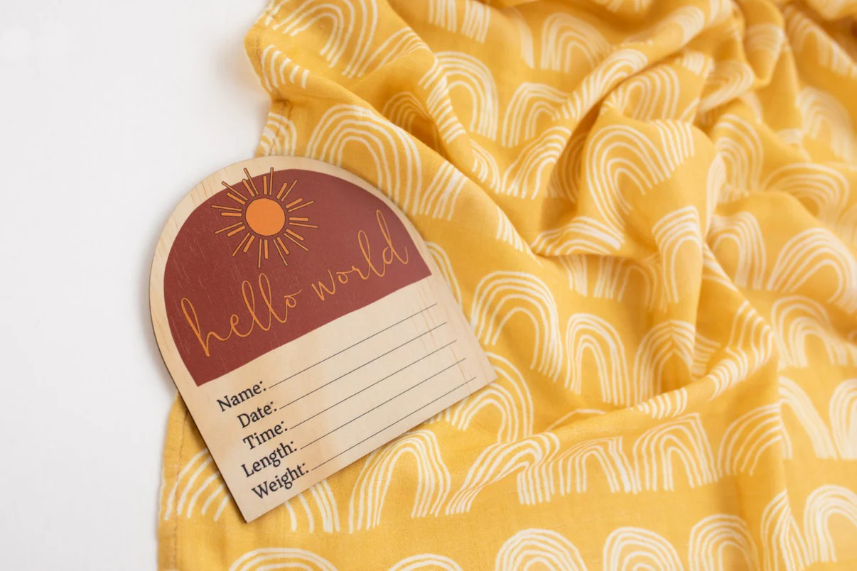 Baby Quote Swaddle - Bespoke Hearts