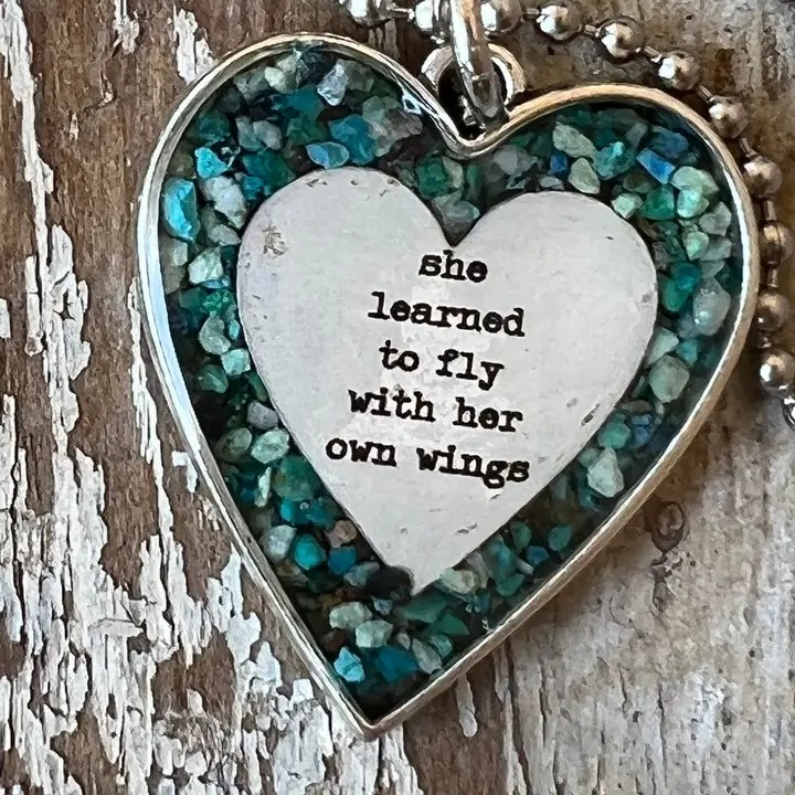 Gemstone Quote Necklace/ or Hanging Ornament