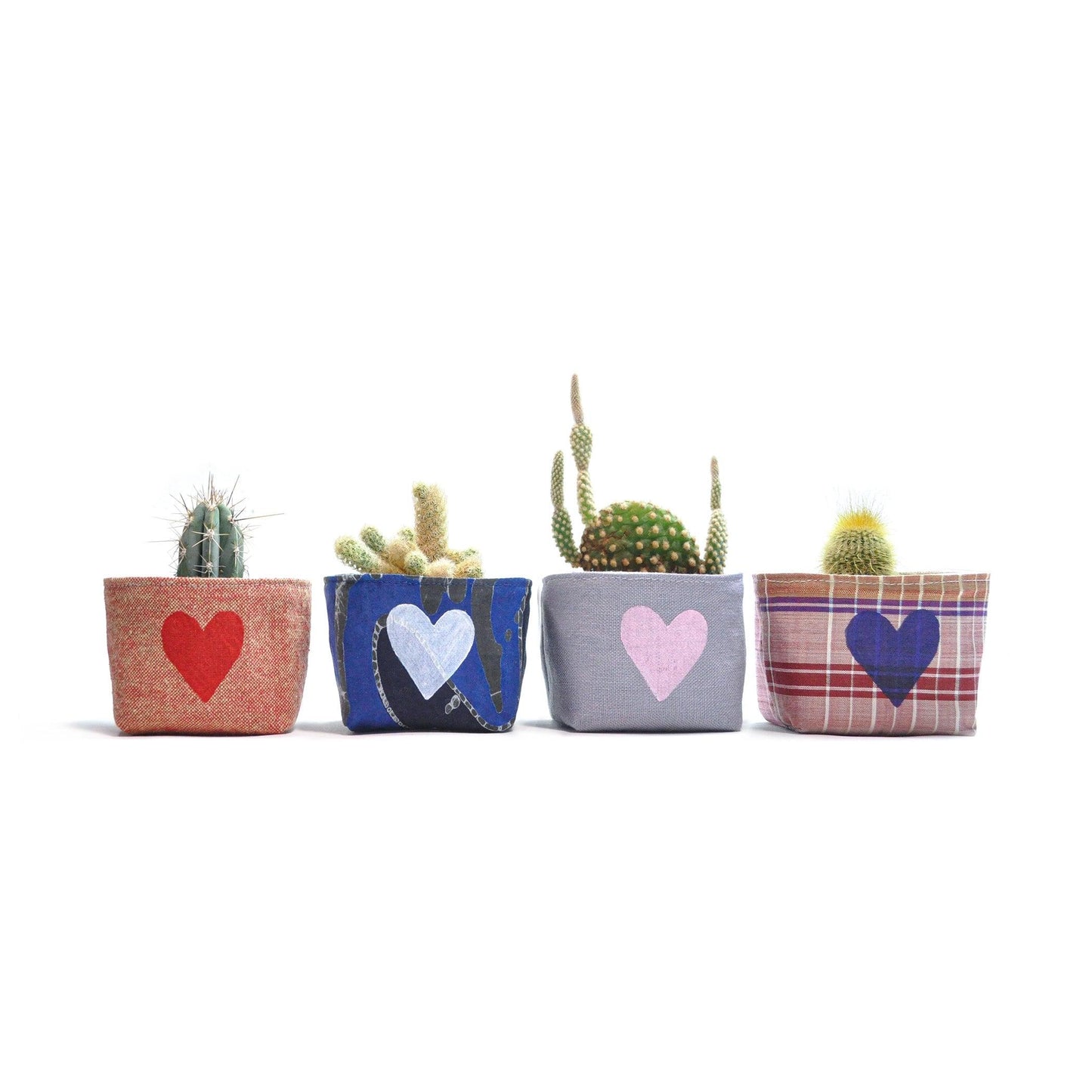 Upcycled Heart Fabric Container - Bespoke Hearts