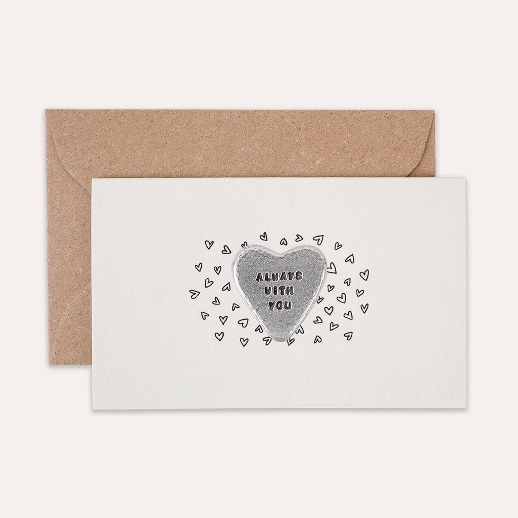 'Always With You' Pocket Heart Token - Bespoke Hearts