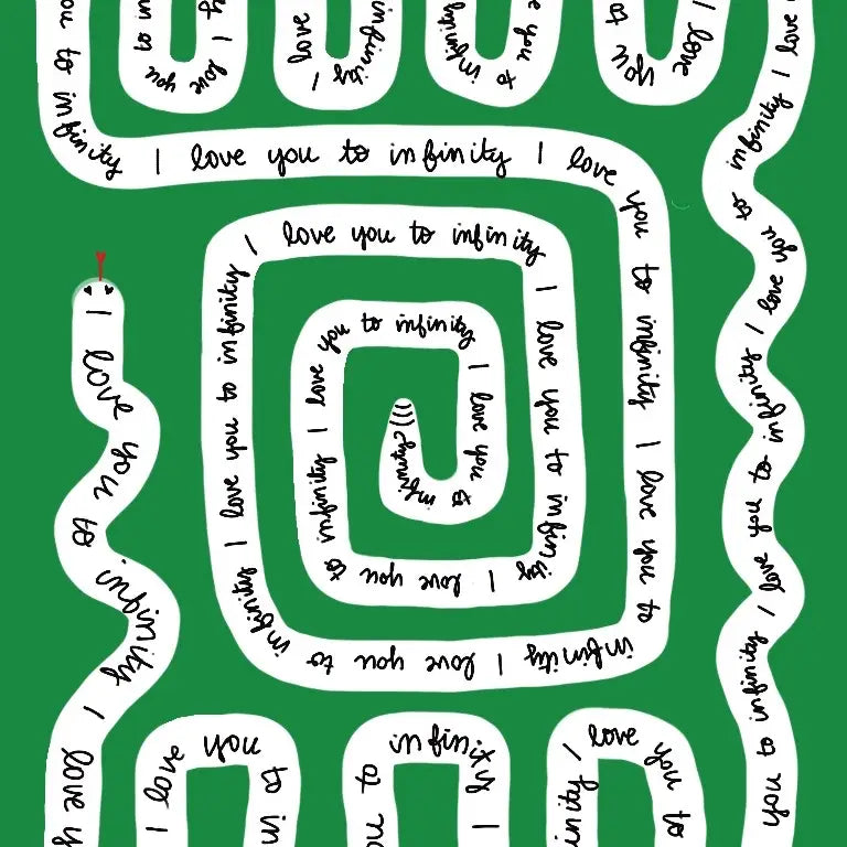 "I Love You to Infinity" print (Unframed) - Bespoke Hearts
