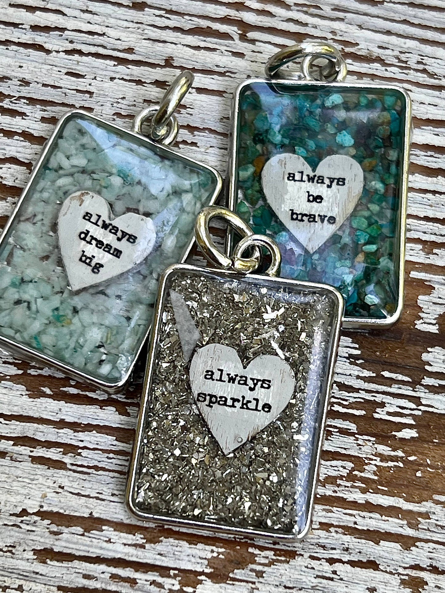 Gemstone Quote Necklace/Ornament