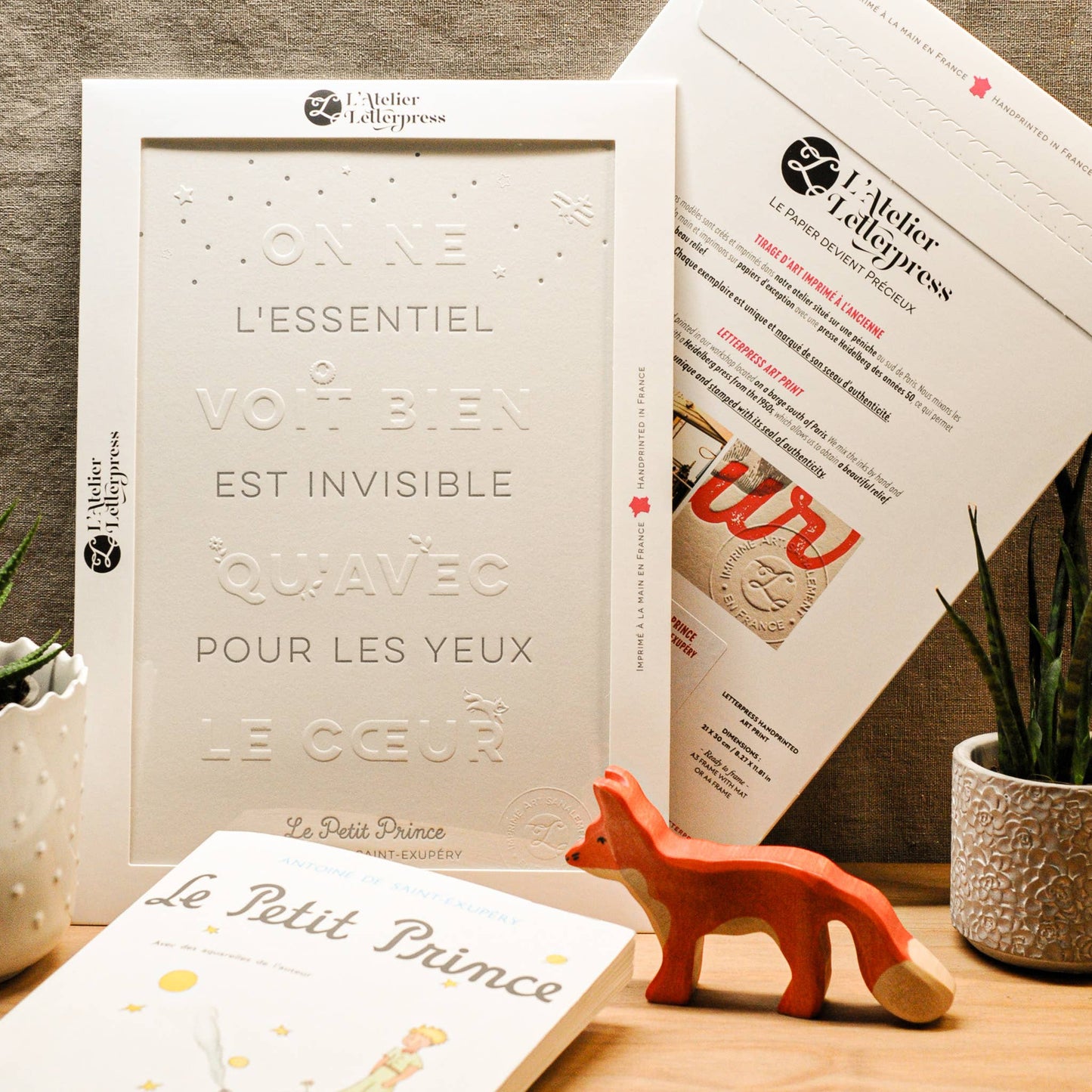 The Little Prince Letterpress Art Print Made In Fance