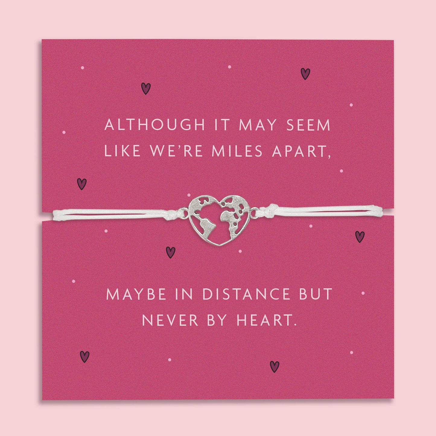 Miles Apart – Long Distance Friendship Heart Map Bracelet