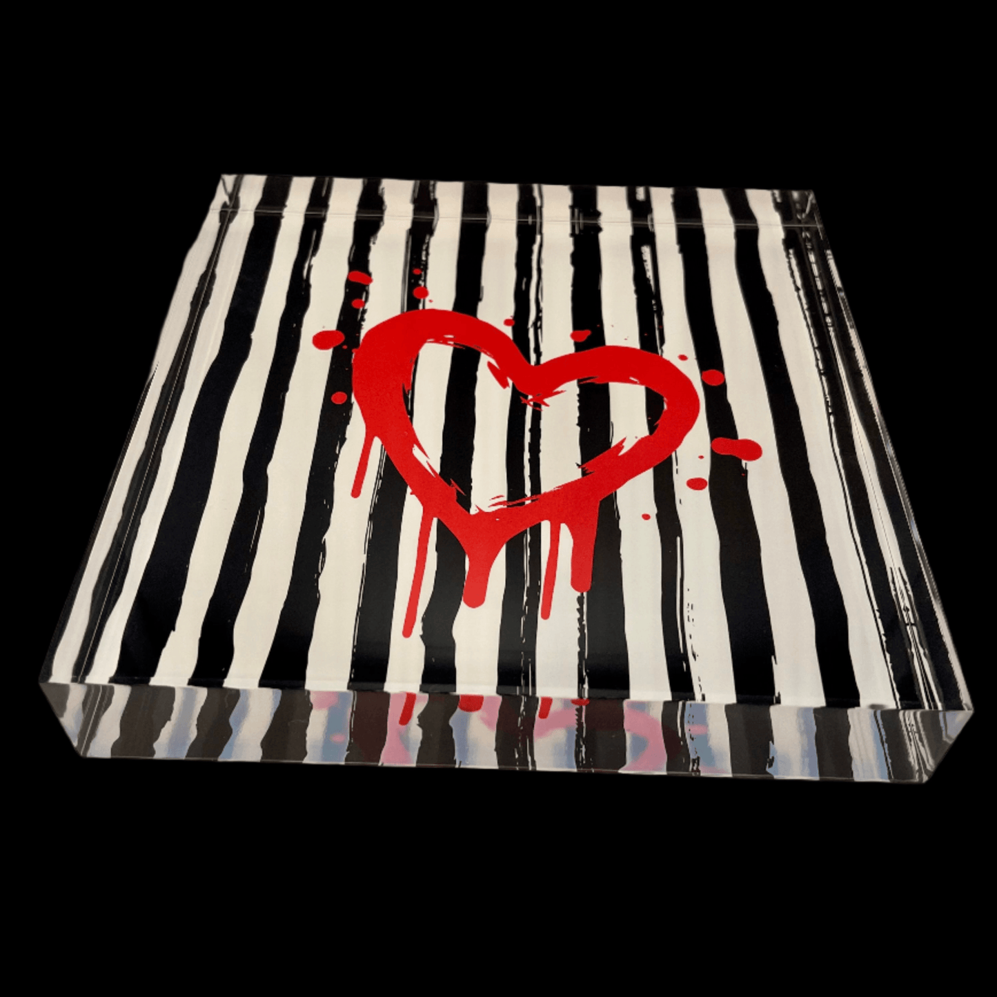 Graffiti Heart Acrylic Block - Bespoke Hearts