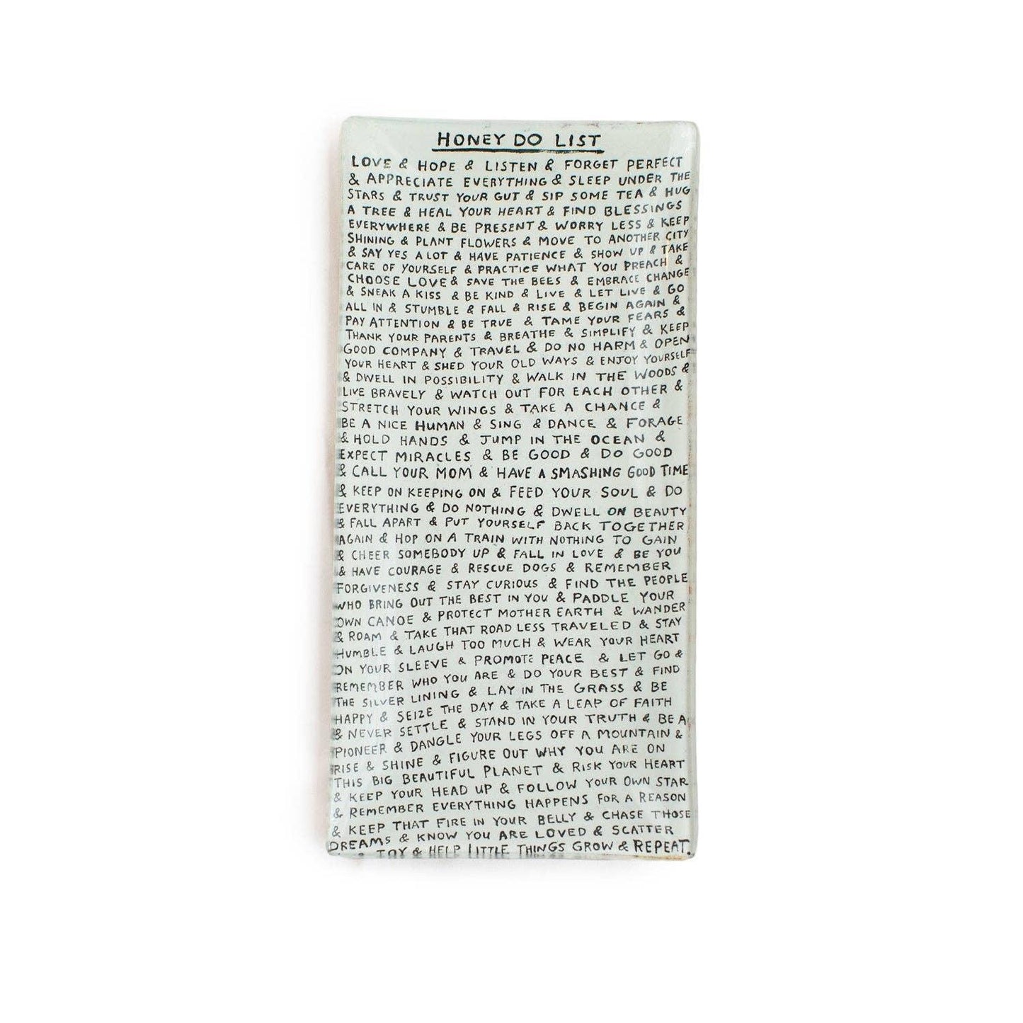 "Honey Do List" Rectangle Decoupage Plate