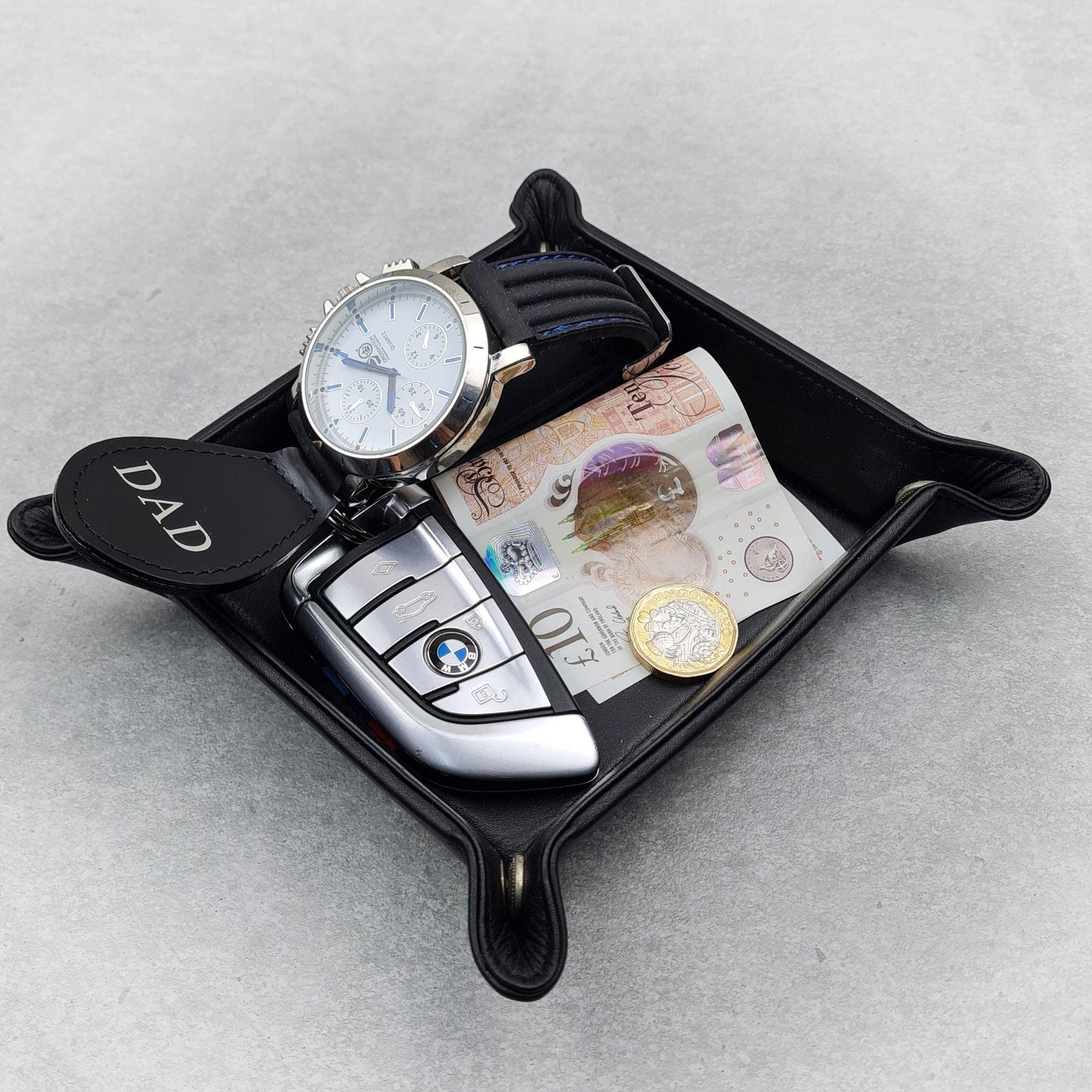 Leather Coin Tray - Made in Italy - Bespoke Hearts