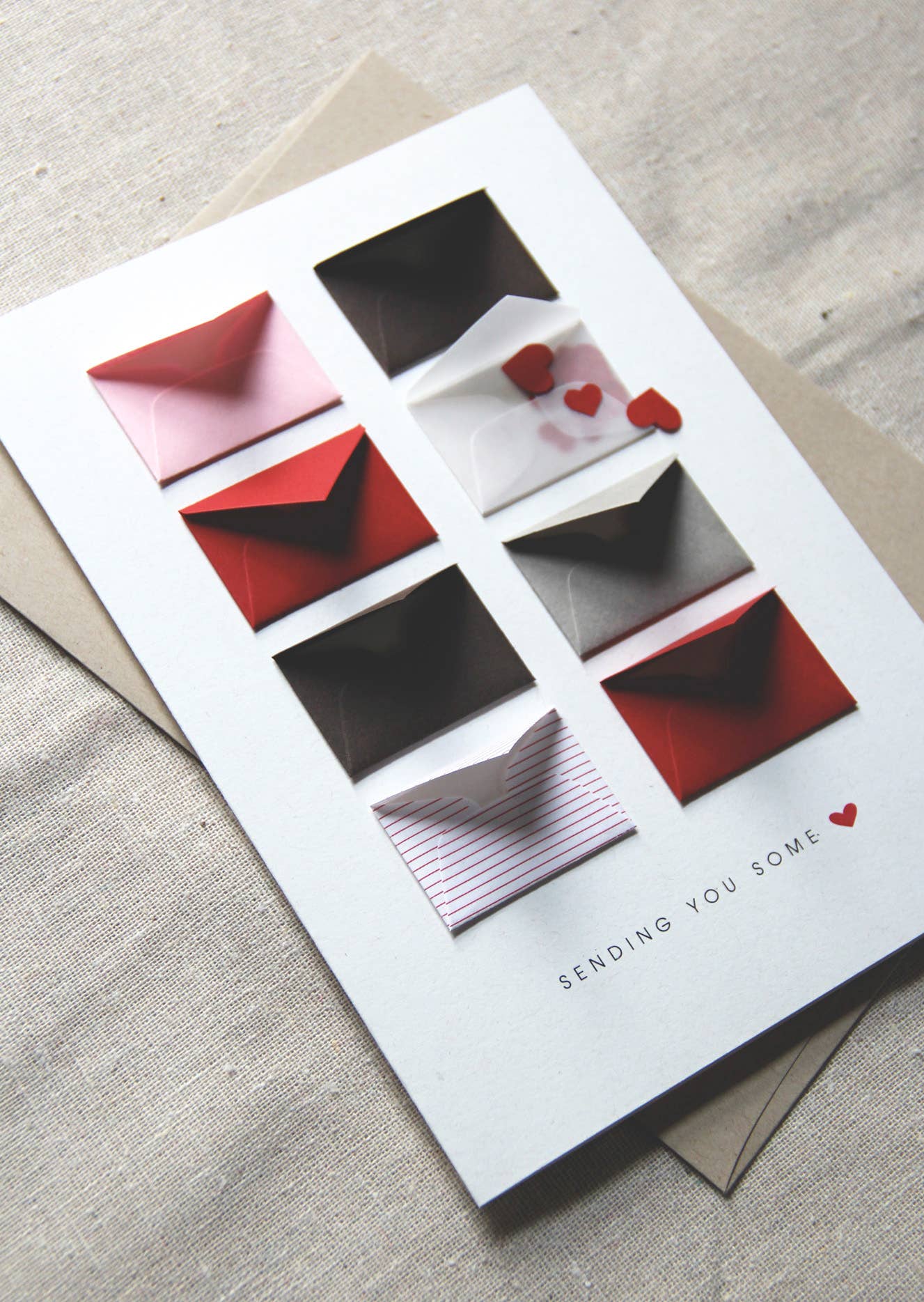 Sending You Love Tiny Envelopes Greeting Card