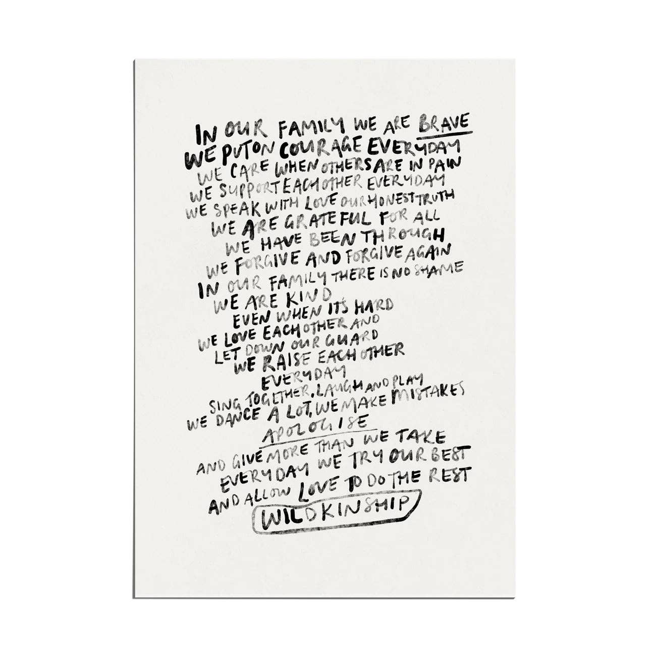 'Family' Print (Unframed)