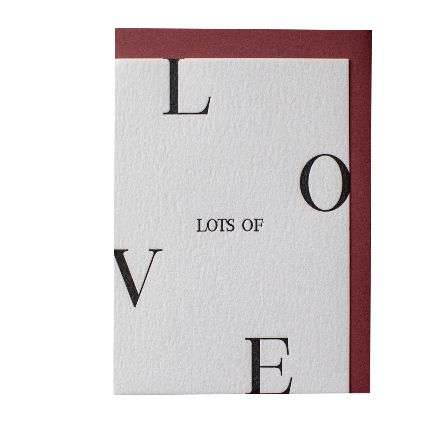 "Lots of Love" Card - Bespoke Hearts