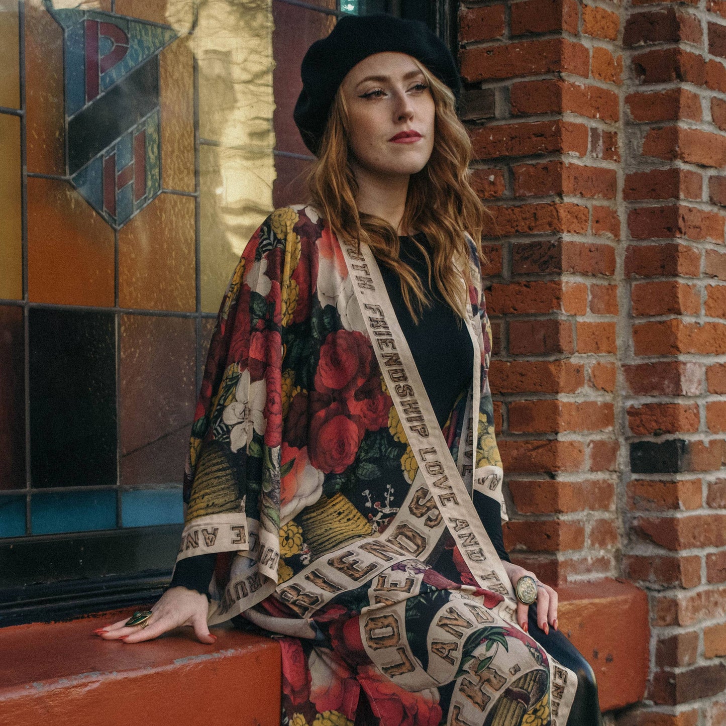 Friendship Love & Truth Long Kimono - Bespoke Hearts