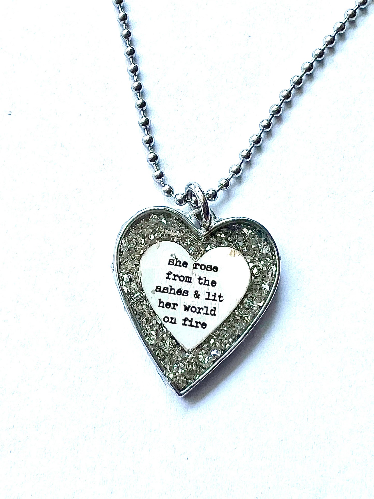 Gemstone Quote Necklace/ or Hanging Ornament