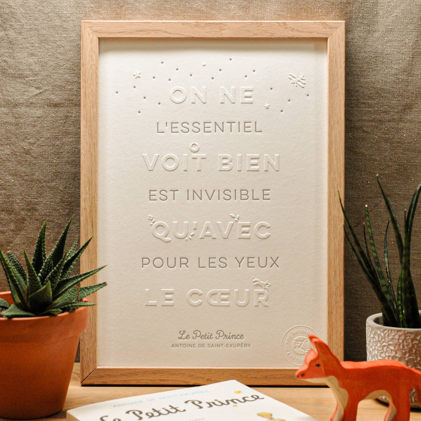 The Little Prince Letterpress Art Print Made In Fance
