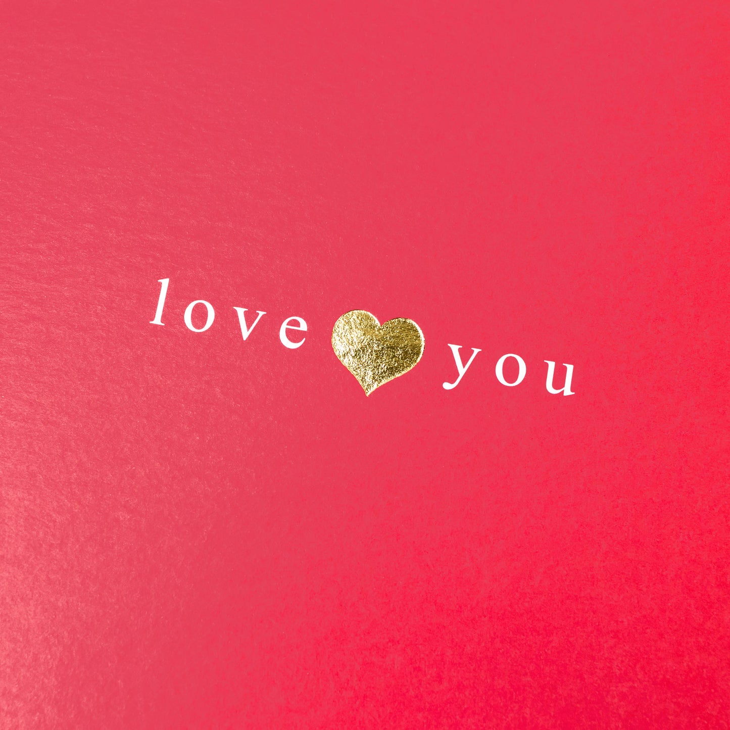 Gold Foiled Love Heart Love Card