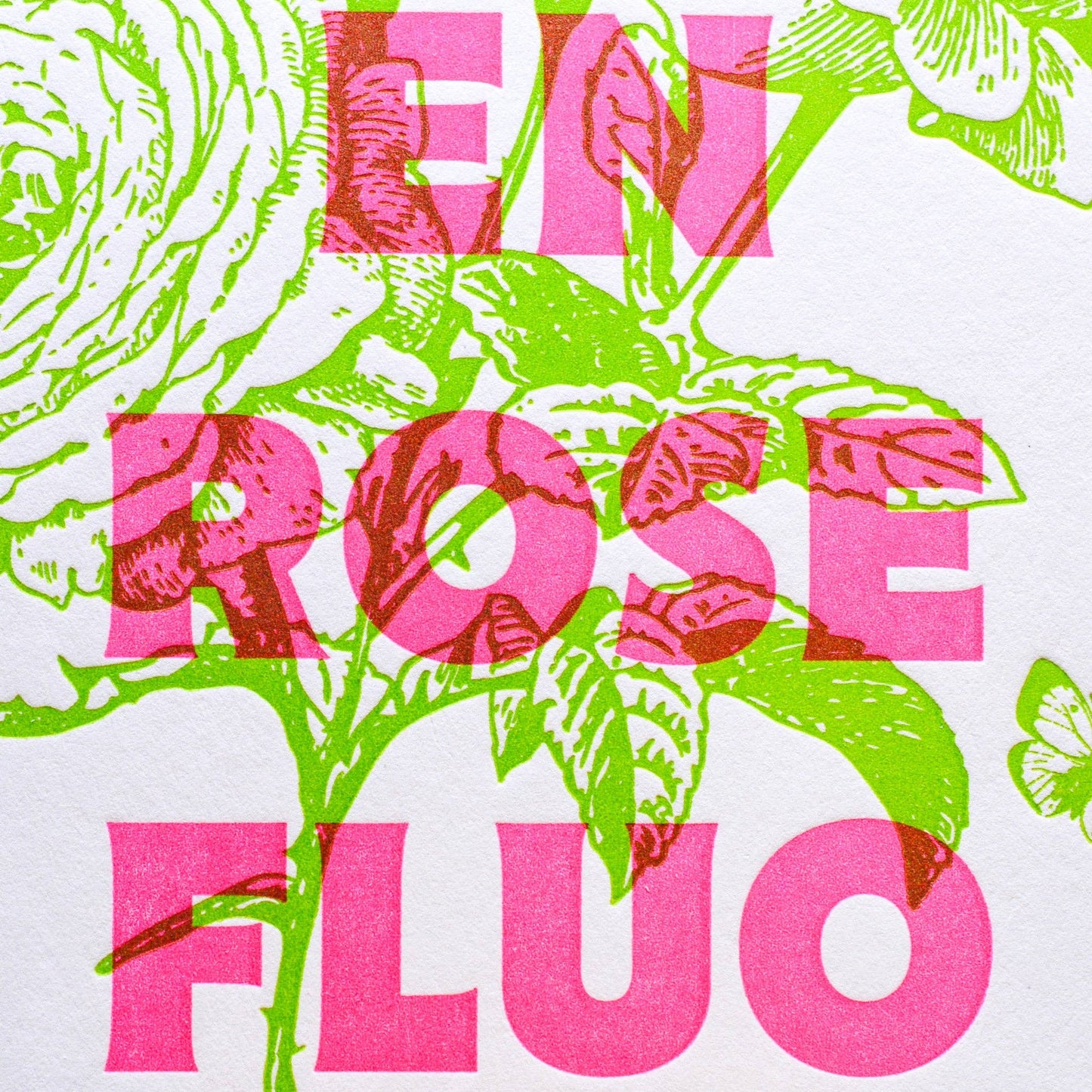 "Life in Neon Pink" Letterpress Card