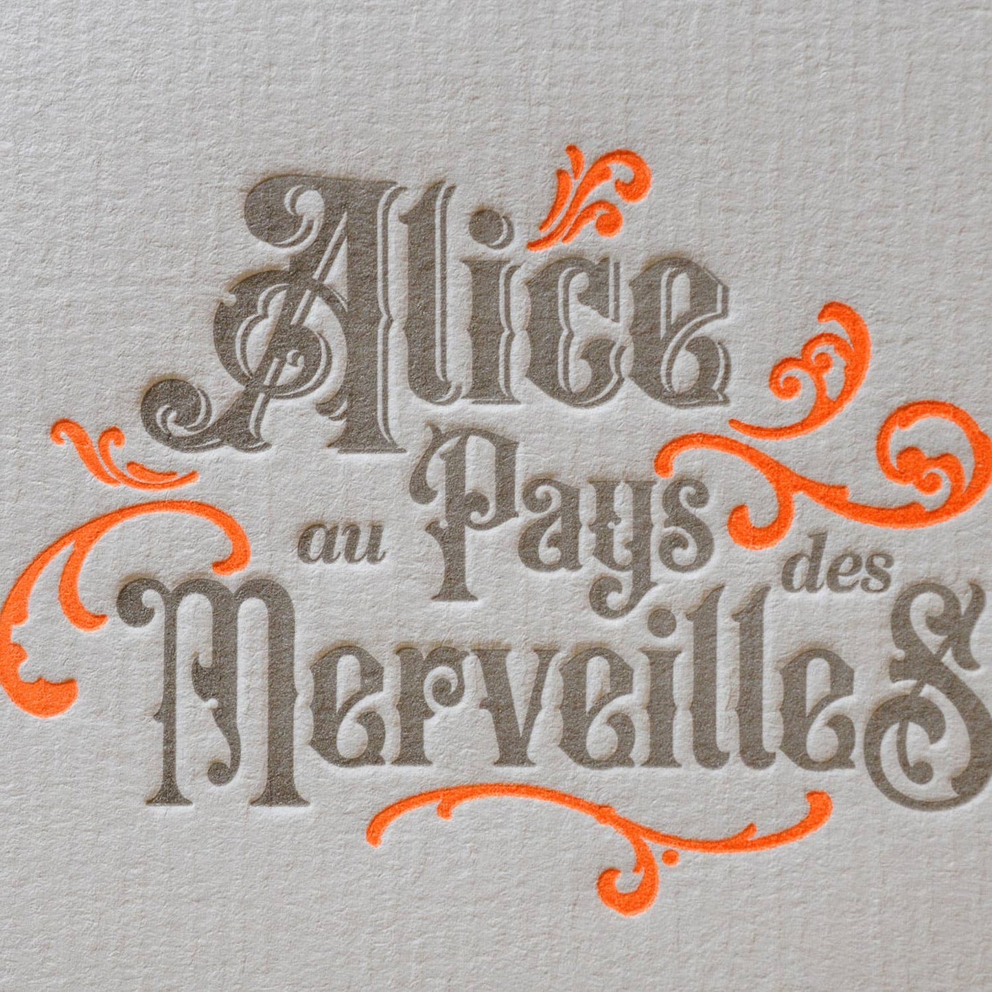 Letterpress Art Print Rabbit with Trumpet (Alice Wonderland)