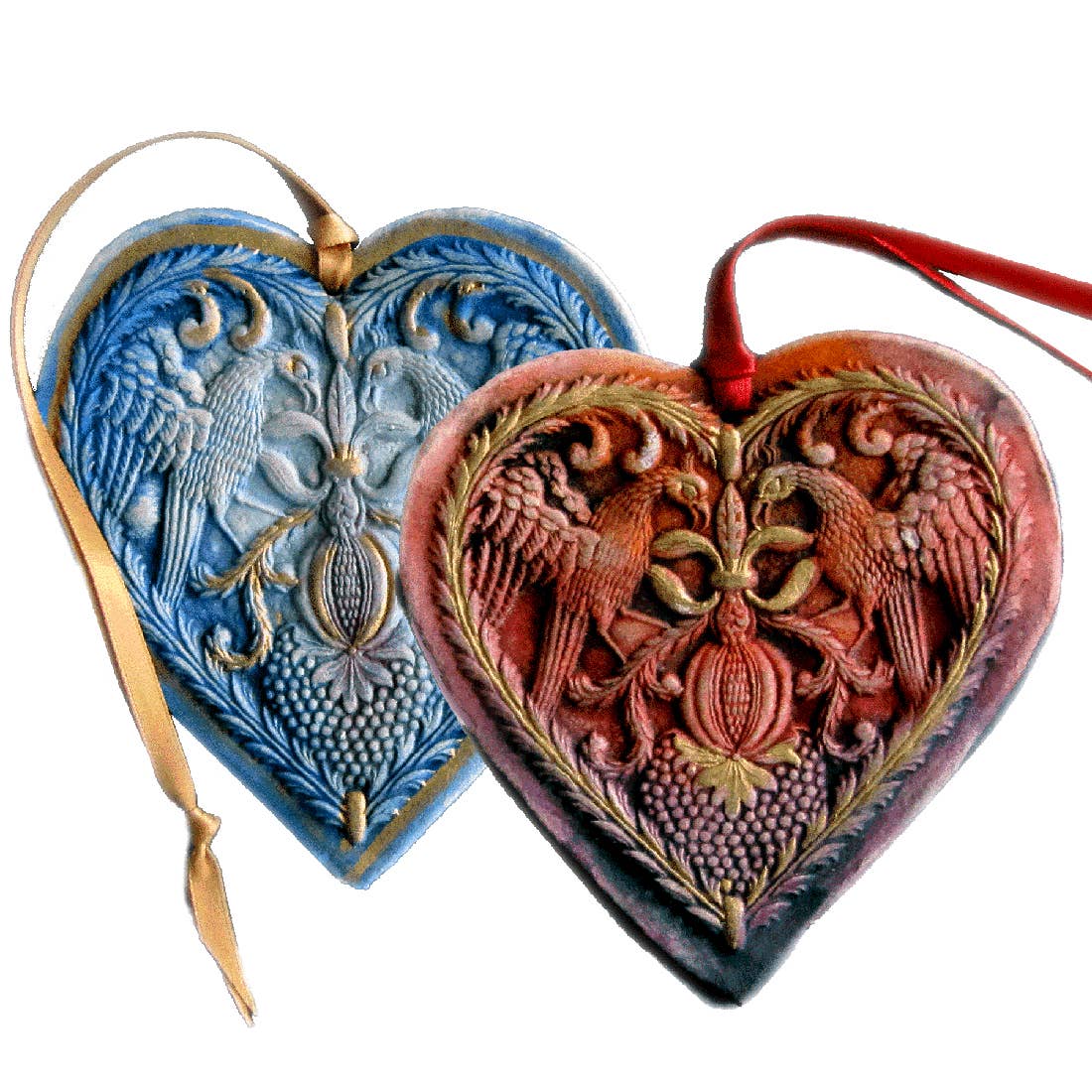 Heart Paper Cast Handmade Ornament