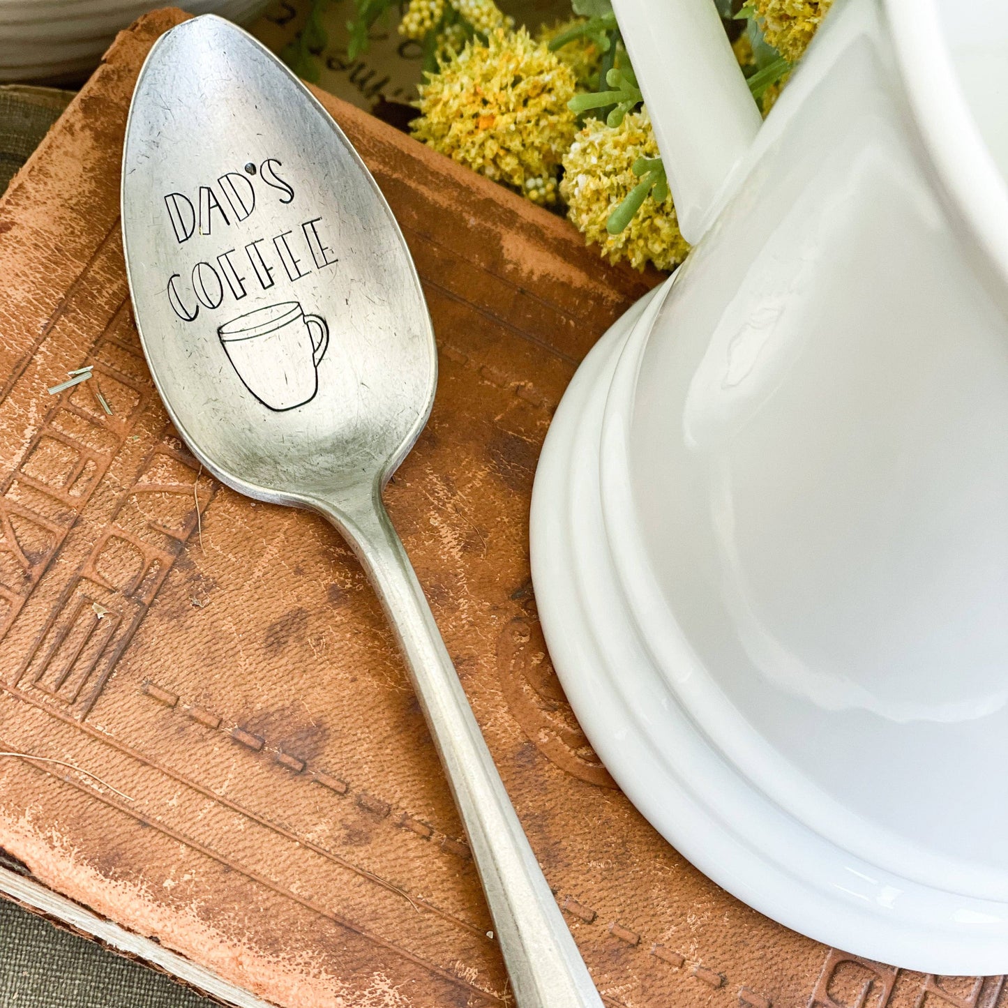 'Dad’s Coffee' Vintage Stamped Spoon