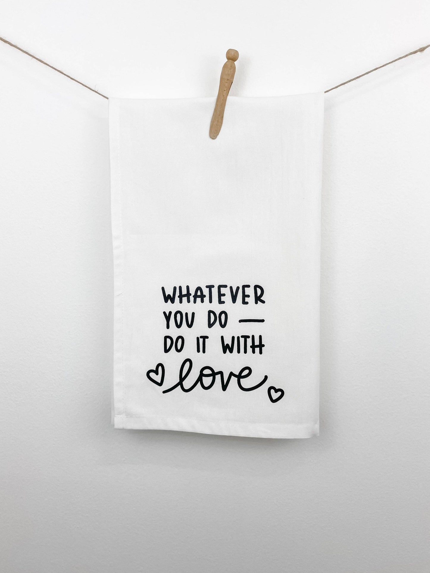 Do it with Love Tea Towel - Bespoke Hearts