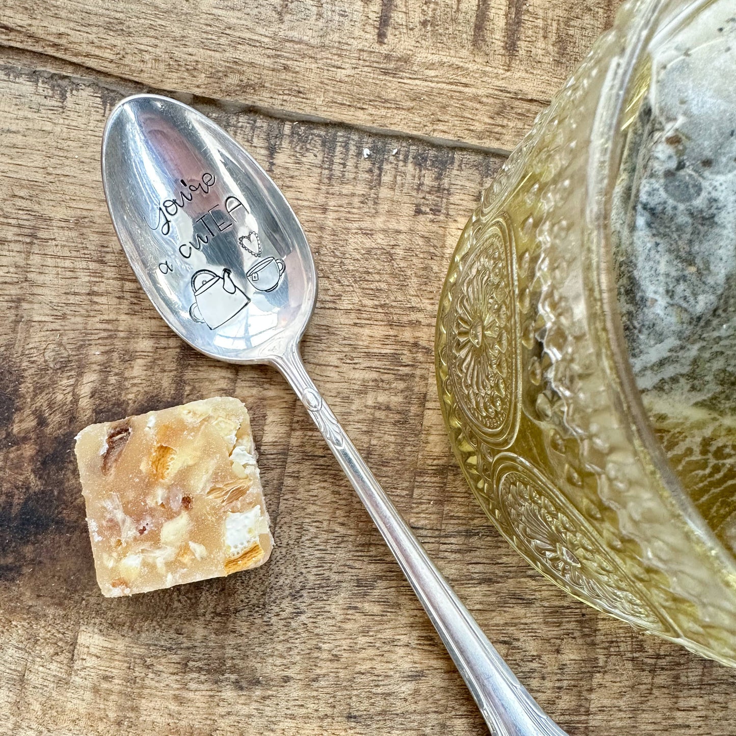 'You're A CuTEA' Spoon - Bespoke Hearts