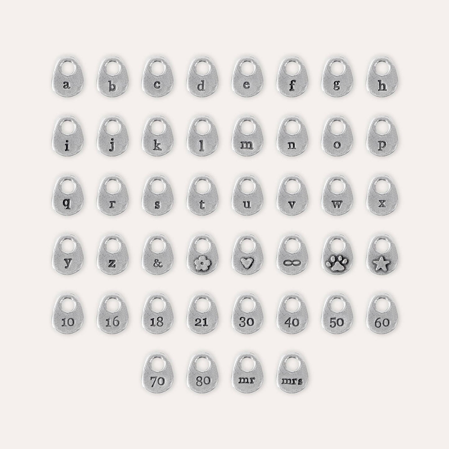 Alphabet & Symbol Pebbles - Bespoke Hearts