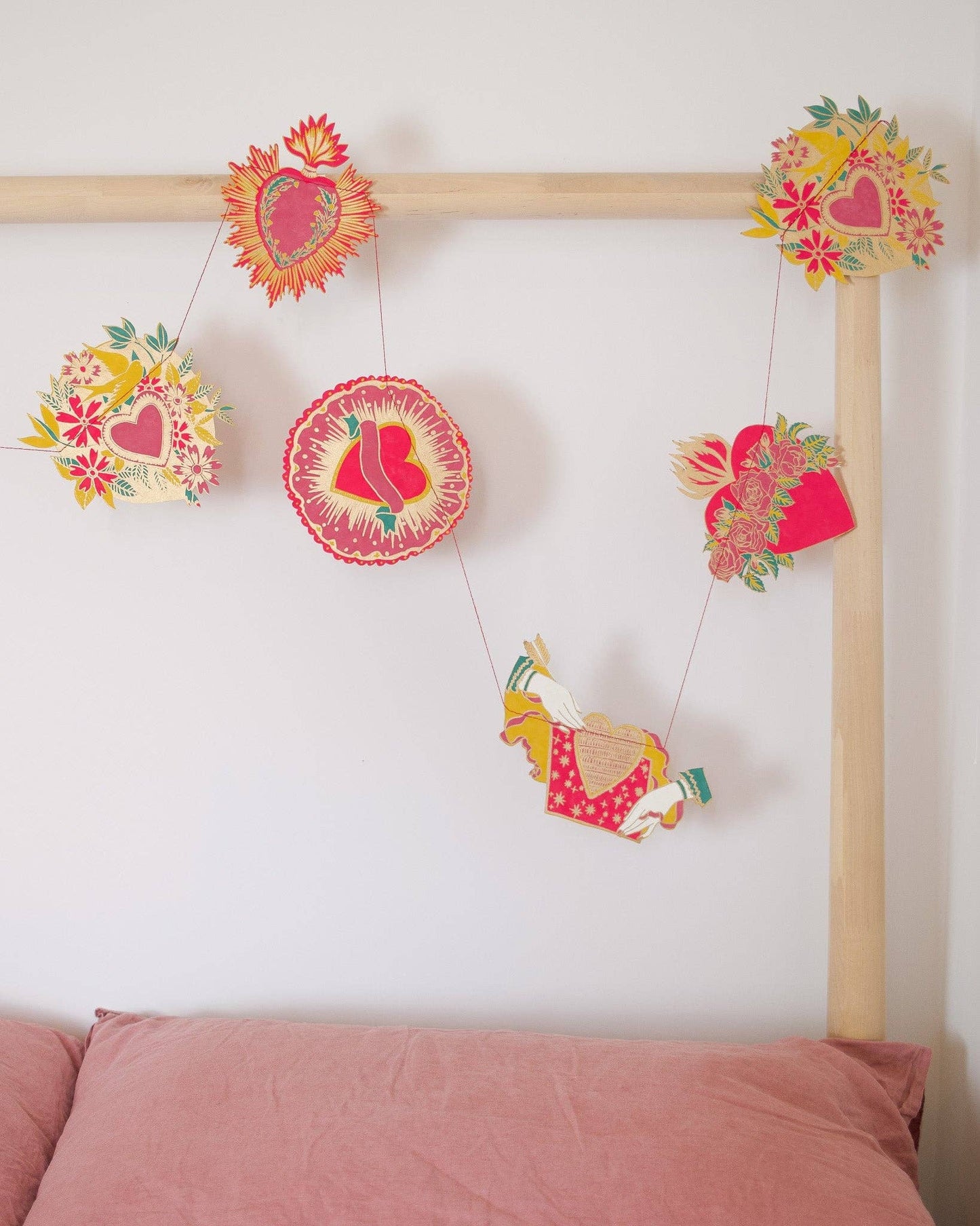 Sacred Hearts Sewn Garland
