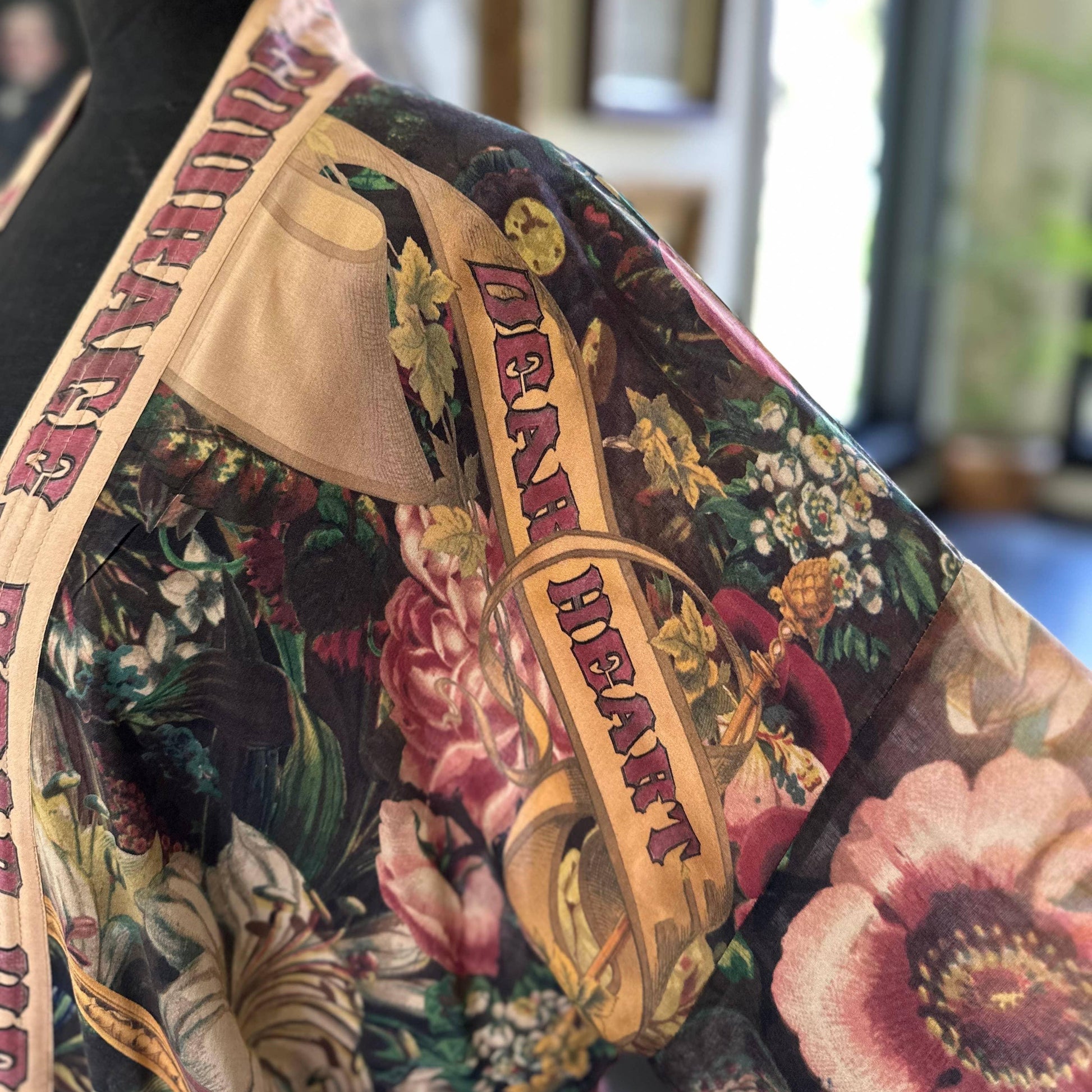 Courage Dear Heart Cropped Kimono - Bespoke Hearts