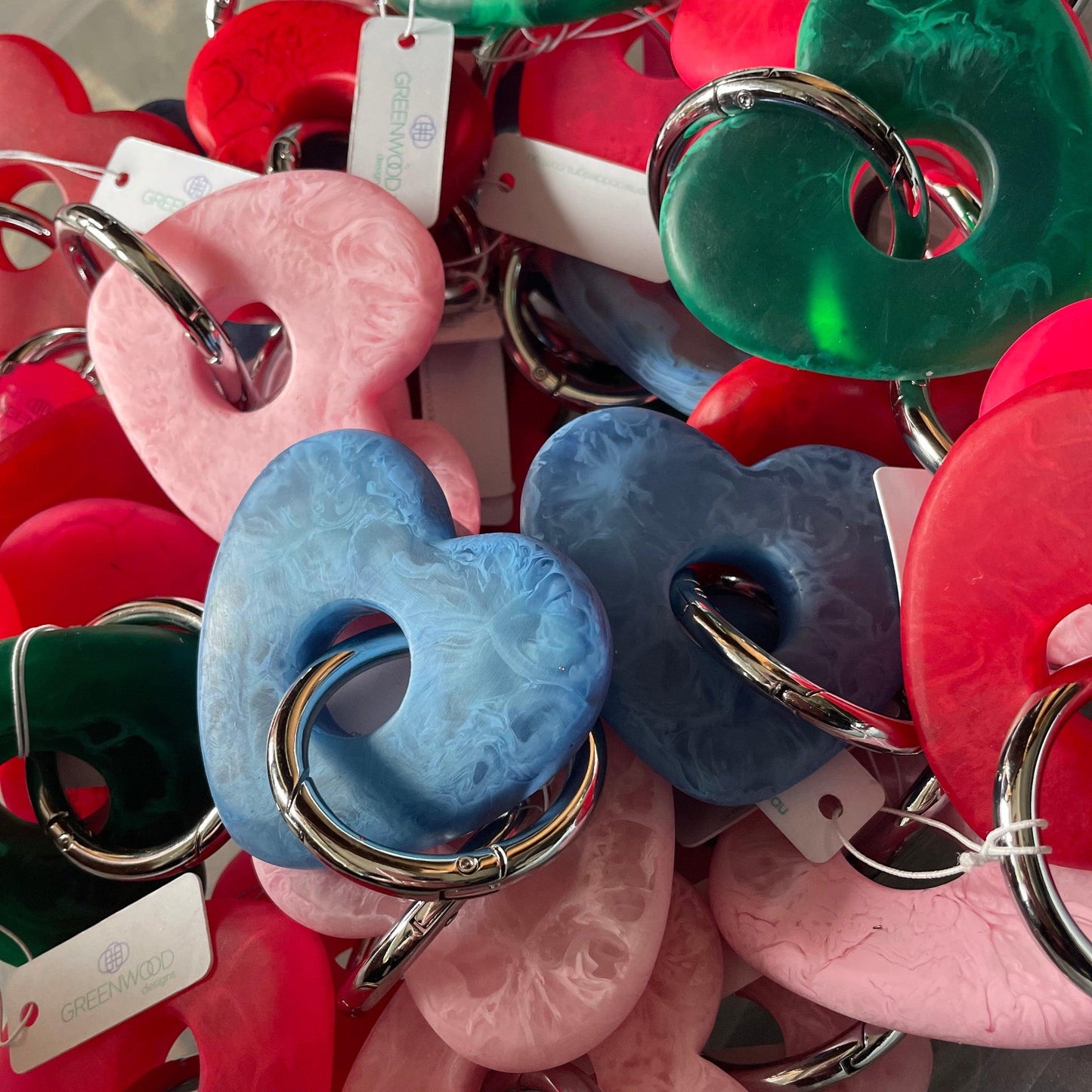 Large Heart Resin Keyrings