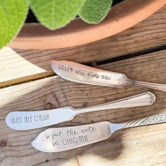Vintage Cheeseboard Spreader (Set of 3) - Bespoke Hearts