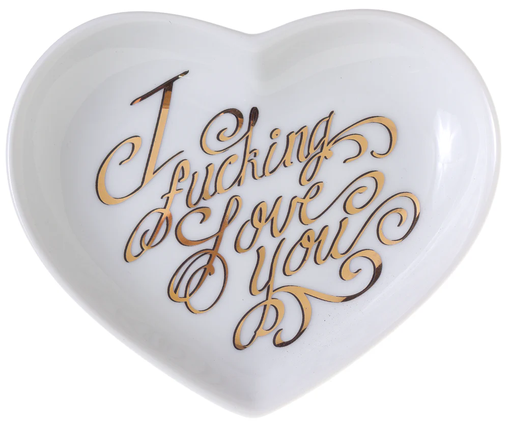 I F*cking Love You Heart Ceramic Trinket Dish