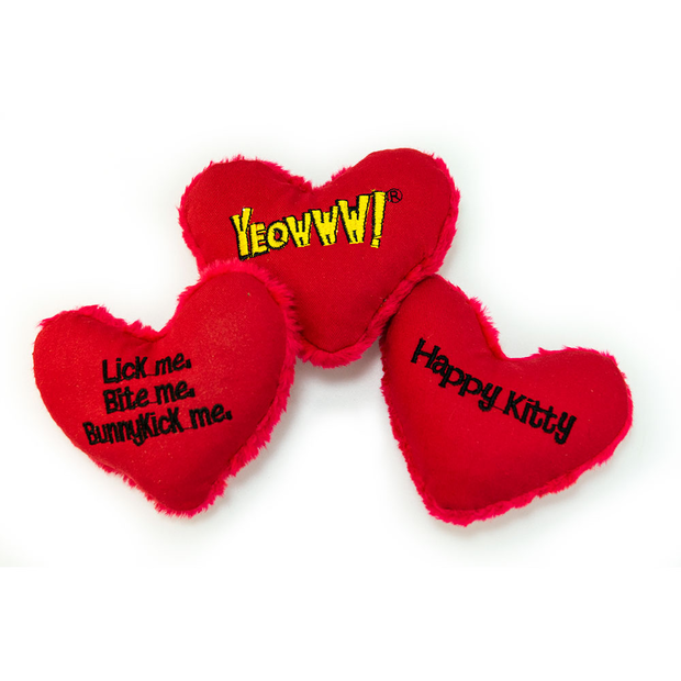 Yeowww! Cat Toy with Catnip - Happy Kitty - Bespoke Hearts