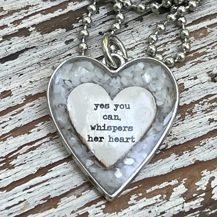 Gemstone Quote Necklace/ or Hanging Ornament