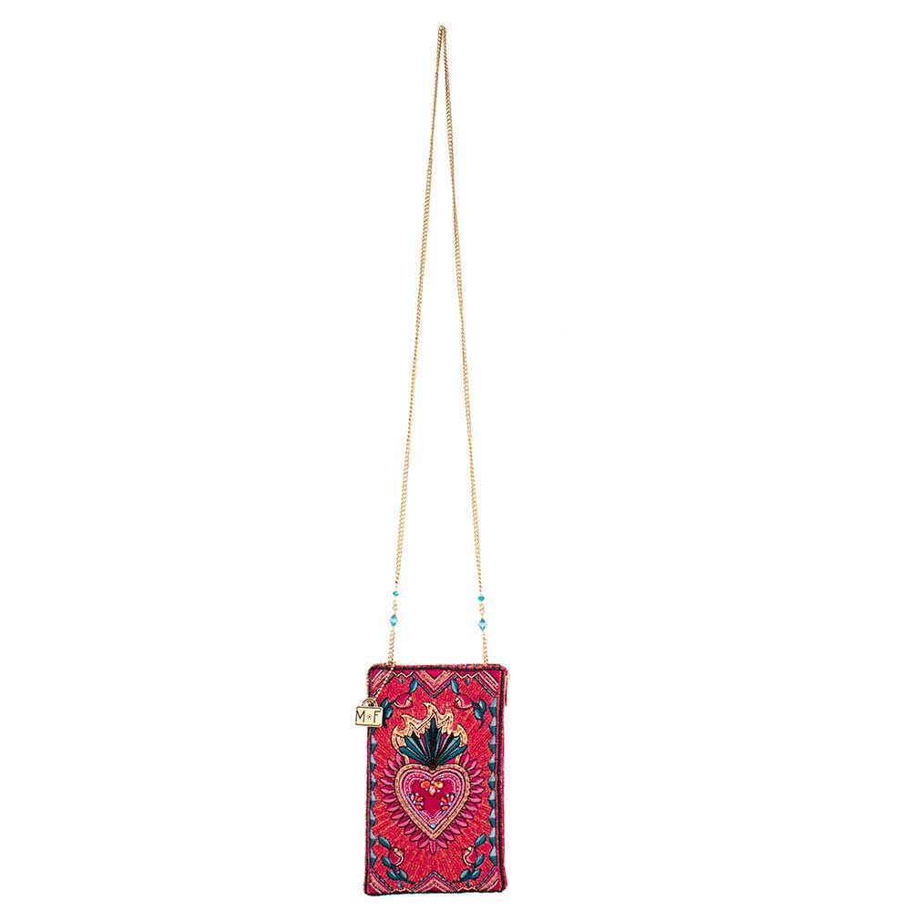 Pure Passion Beaded Crossbody Phone Bag