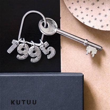 Number Keyring Charm