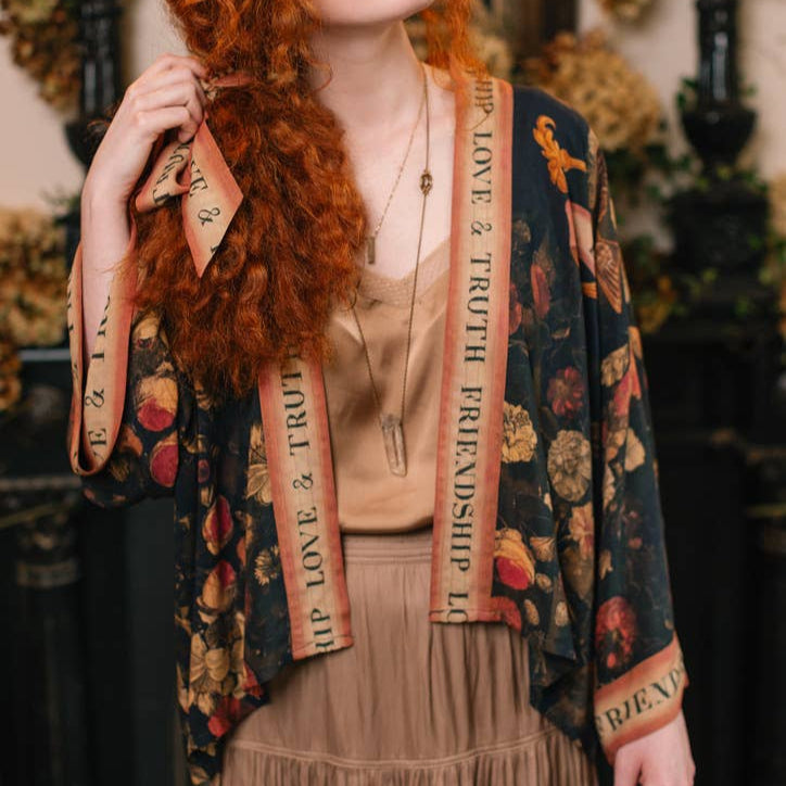 Heart of Gold Cropped Kimono