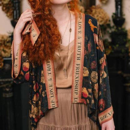 Heart of Gold Cropped Kimono