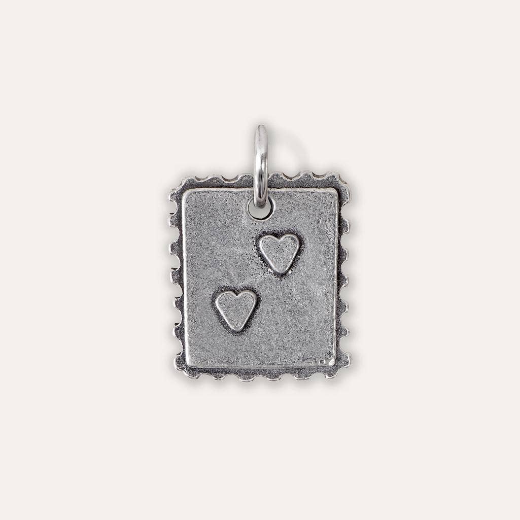 'Sending You Love' Postage Stamp Keyring Charm