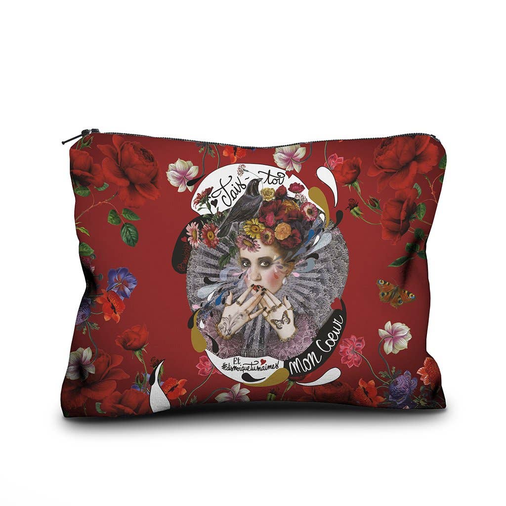 Voglio Bene Shut Up My Heart Velvet Pouch (Medium)