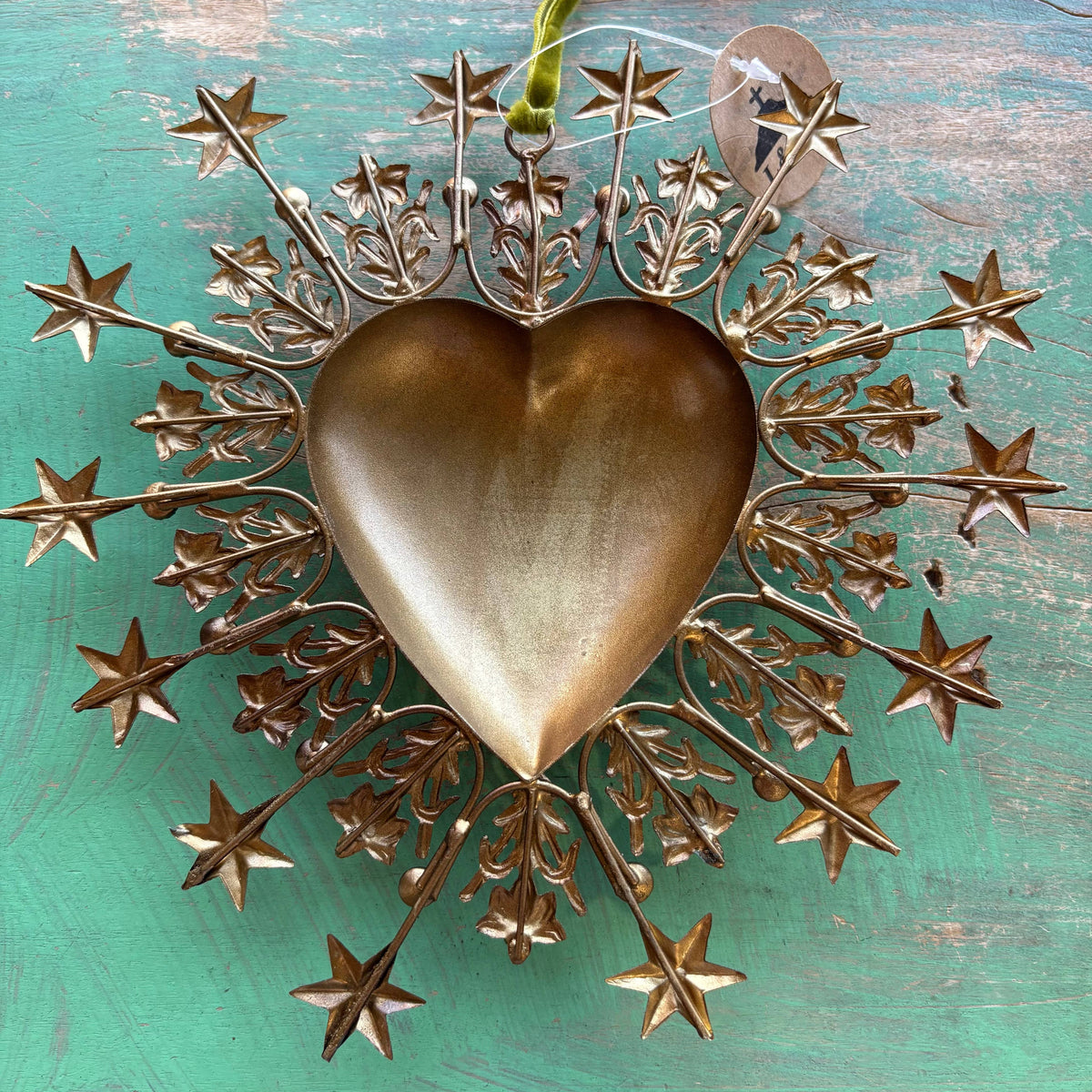 Jewelled Stars Sacred Heart Ornament